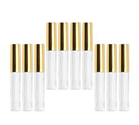 10 Piezas Tubo de Brillo de Labios Circular Vacío de 10ml | Envase Portátil para Viaje, Cuerpo Transparente, Ligero Moda, para Brillo de Labios y Lip Glaze