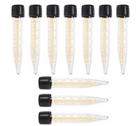 10 Piezas Tubo de Centrífuga de Vidrio 5ml Base Cónica y Tapa | Transparencia Alta, Pared Lisa Fugas, para Laboratorio y Centro de Investigación, Formato 5ml Color Aleatorio