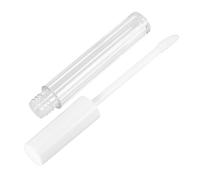 10 Piezas Tubo Labial Vacío y As Redondo de 2,5ml en ABS | Botella de Subenvasado para Labios, Cuerpo Transparente Ligero, Blanco, para Viaje y Cosméticos