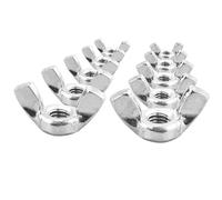 10 Piezas Tuecas de Mariposa de Alas de Acero Inoxidable Palomilla de Fácil Apriete para la Sujecion de Tornillos Rosca Métrica Hembra Wing Nuts para Herramientas de Bricolaje (M6)