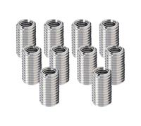 10 Piezas Tuercas Reductoras Macho y Hembra con Inserto Roscado, Inserto Roscado M8 a M6, Inserto de Rosca Autorroscante de Acero inoxidable, para Equipos Mecánicos de Turbinas de Vapor Automotrices