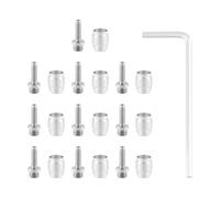 10 piezas universales kits de montaje de manguera de inserción manguito de freno e inserto de conexión con llave herramienta de reparación de bicicletas aleación de aluminio duradera cabeza de aguja