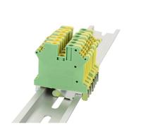 10 piezas USLKG5N USLKG5 Tornillo de puesta a tierra de protección Cable modular Conector eléctrico Bloque de terminales de riel DIN de 5 mm