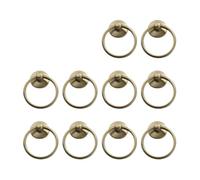 10 piezas Vintage anillo redondo muebles tirador de puerta manija de aleación gabinete vestidor cajón perillas manija armario for joyería anillo de puerta de caja para Puertas(Spray gold)