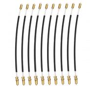 10 piezas Yootones 3/4 4/4 para violín antideslizante de nailon para cuerda de repuesto de tornillo de latón (negro)