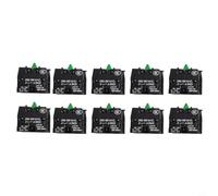 10 piezas ZB2-BE101C Interruptor de botón 1NO 10A 600V Control Joystick 22mm Montaje Latón Terminal Equipo Eléctrico Industrial Negro
