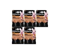 10 pilas alcalinas Duracell 9 V Plus, 6LR61/MN1604 (5 blísters de 2 baterías), 10 pilas