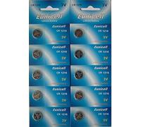 10 Pilas de Litio Eunicell CR1216 de 3 V