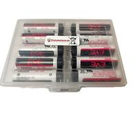 10 pilas EVE ER14505 (compatible LS 14500) de 3,6 V de cloruro de tionilo de litio con caja de pilas