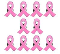 10 pines de cáncer de mama, producto del Reino Unido, accesorios de decoración para prevenir y salud, broche esmaltado de cinta rosa para eventos públicos y sociales de caridad