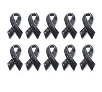 10 pines de colores, insignias de beneficencia, broches con logotipo de grupo, insignias de sensibilización sobre la salud para eventos públicos, fiestas, One Size, Zinc