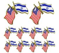 10 pines de solapa con bandera de Israel de. UU. de 1, 6 pulgadas, pin de bandera estadounidense de Israel, color vibrante, solapa esmaltada de amistad cruzada israelí americana, muestra tu apoyo