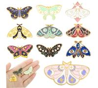 10 Pins de esmalte de mariposa diferentes con lindo esmalte de esmalte Broches de terror fresco para joyas de insignia steampunk