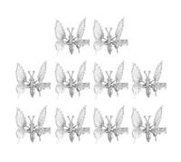 10 pinzas 3D movibles para mariposa para el pelo, pinzas metálicas voladoras para mujeres