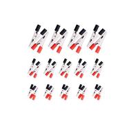 10 pinzas de cocodrilo aisladas 35/47/70 mm con mango plástico, rojas y negras, for cable batería(70mm -3 Red 3 Black)