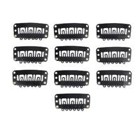 10 pinzas de pelo de metal en forma de U de 32 mm para extensiones de cabello con clip