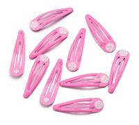 10 pinzas for el pelo con forma de gota de aceite de hierro, 48 x 14 mm, color, for hacer accesorios de joyería DIY.(Color)