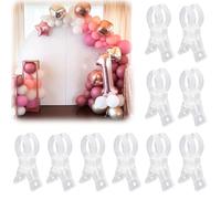 10 Pinzas Grandes ABS para Arco de Globos, Pinzas Transparentes Resistentes Guirnaldas Resorte para Decoración de Arcos Globos Manualidades Fotográficas Compromisos y Fondos Boda