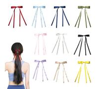 10 pinzas para el pelo con lazo de doble banda, pinzas de pelo con borlas coloridas, accesorios para el cabello para mujer, accesorios para el cabello (color mezclado)