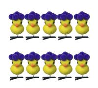 10 pinzas para el pelo de pato amarillo con temática de flores delicadas adecuadas para niños, adolescentes y amantes de los estilos de dibujos animados