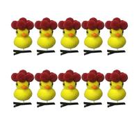 10 pinzas para el pelo de pato amarillo con temática de flores delicadas adecuadas para niños, adolescentes y amantes de los estilos de dibujos animados