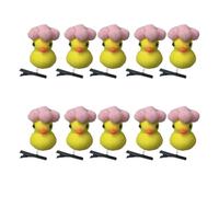 10 pinzas para el pelo de pato amarillo con temática de flores delicadas adecuadas para niños, adolescentes y amantes de los estilos de dibujos animados