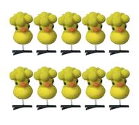 10 pinzas para el pelo de pato amarillo con temática de flores delicadas adecuadas para niños, adolescentes y amantes de los estilos de dibujos animados