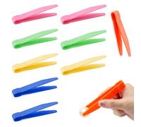 10 pinzas para niños, pinzas de plástico coloridas, juguetes educativos para niños para habilidades motoras finas, pinzas, cuentas para planchar, pinzas para niños, para clasificar, contar,