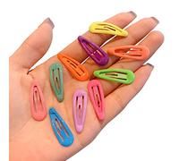 10 pinzas pequeñas para el pelo con noctilucente para niñas pequeñas, con forma de corazón y estrella, pasadores de metal para niños pequeños