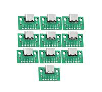 10 Placas Adaptadoras USB Tipo C con Doble Resistencia 512 de 5,1 KΩ para Pruebas de Alimentación/Datos, Prototipos y Proyectos de DIY