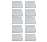 10 placas de pozo profundo de 48 pozos, placa de pozo profundo de polipropileno de 2 ml de capacidad, diseño transparente con códigos alfanuméricos para un fácil seguimiento,