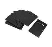 10 placas traseras de guitarra Yootones de 6 agujeros para guitarra de trémolo para guitarras Fender, Stratocaster, ST, SQ, Squier (negro)
