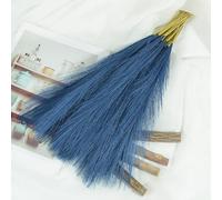 10 plantas artificiales de hierba de las pampas, tallos de hierba de pampa seca sintética, flores falsas, ramo de juncos esponjosos, decoración de hierba de junco, arreglos florales secos para bodas,