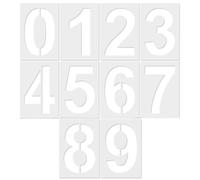 10 plantillas de números grandes, 20 cm, plantillas de pintura, reutilizables, lavables, de plástico, para pintar, manualidades, números de casa, marcador de aparcamiento para pintar del 0 al 9