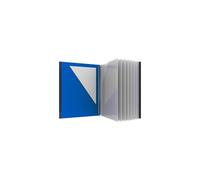 10 Pocket Folder, Sturdy Plastic Spiral Portfolio, Anti-Tear Edges, 8 Clear Pockets, 2 Diagonal Interior Pockets, Letter Size, Blue (89331)
