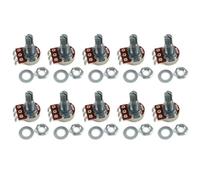 10 pomos de guitarra A500K/B500K/A250K/B250K, potenciómetros de guitarra de tamaño pequeño, para entusiastas de la guitarra eléctrica