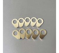 10 pomos de guitarra, arandelas indicadoras de placa de puntero para guitarra eléctrica Gibson LP, marcadores de posición de metal para ollas de 9,5 mm, tono plateado y dorado, 22 x 14 mm (dorado)