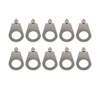 10 pomos Yootones para guitarra, placas de puntero, indicador de posición, compatible con guitarra Les Paul, níquel y bajo (plateado)