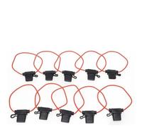 10 portafusibles automotrices de 12 AWG con interruptor de corte impermeable para fusibles de 30 A, compatible con la mayoría de cajas de fusibles de coche, material ABS negro