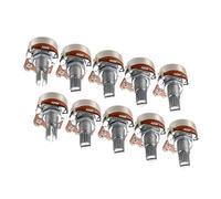 10 potenciómetros de guitarra de eje dividido de repuesto A20K ELectric Guitarras Volúmenes Tono, accesorio fácil de usar, eje dividido, volumen moleteado largo, potenciómetros de control de tono