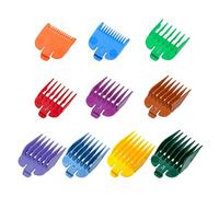 10 protectores profesionales para cortapelos compatibles con la mayoría de las cortadoras Wahl, peines de repuesto codificados por colores - 1/16 a 1 pulgada