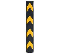 10 protectores reflectantes de goma de 80 cm para aparcamiento seguro, duradero y resistente a la intemperie, solución para protección de bordes