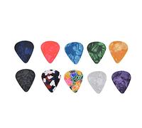 10 Púas de Guitarra Cosmic Star 0,46 mm, Multicolor Retro, con Estuche Negro, fit for Guitarra Acústica, Eléctrica, Bajo, Ukelele y Banjo