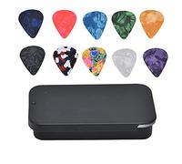 10 Púas para bajo Boost, Accesorios de Guitarra con Patrón de Cielo Estrellado Retro Colorido Portátil para Ukelele Banjo de bajo Clásico Acústico Eléctrico (0,46 mm)