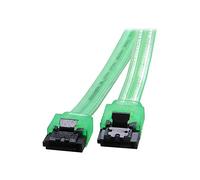 10 pulgadas 6GB / S SATA3 De serie Datos de ATA Cable con bloqueo de pestillo Compatible With ordenador personal Ordenador portátil SATA 3.0 SATAIII 6 Gbps Hdd Disco duro disco / SSD- Negro(UV Green)