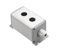 10 pulsadores de aluminio metálicos for control industrial del hogar, caja de interruptores de 16 mm, 19 mm, 22 mm, 1/2/3/4/5/6 orificios, 45 x 45 mm, 45 x 65 mm.(2Hole,22mm 45x45mm)
