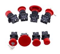 10 pulsadores de emergencia de 22 mm con forma de hongo rojo XB2-ES442 ES542 ES642 BS142, autobloqueantes, 600 V, 10 A(XB2-ES142)