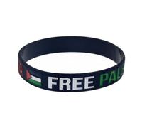 10 pulseras de bandera de Palestina, pulsera de Palestina libre de Gaza, pulsera de Palestina, pulseras deportivas de goma de silicona para hombres y mujeres, elásticas, ajustables, regalo de joyería