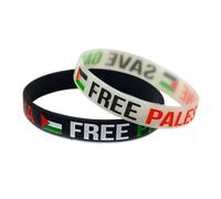 10 pulseras de bandera de Palestina, pulsera de Palestina libre de Gaza, pulsera de Palestina, pulseras deportivas de goma de silicona para hombres y mujeres, elásticas, ajustables, regalo de joyería