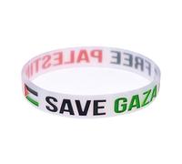 10 pulseras de bandera de Palestina, pulsera de Palestina libre de Gaza, pulsera de Palestina, pulseras deportivas de goma de silicona para hombres y mujeres, elásticas, ajustables, regalo de joyería